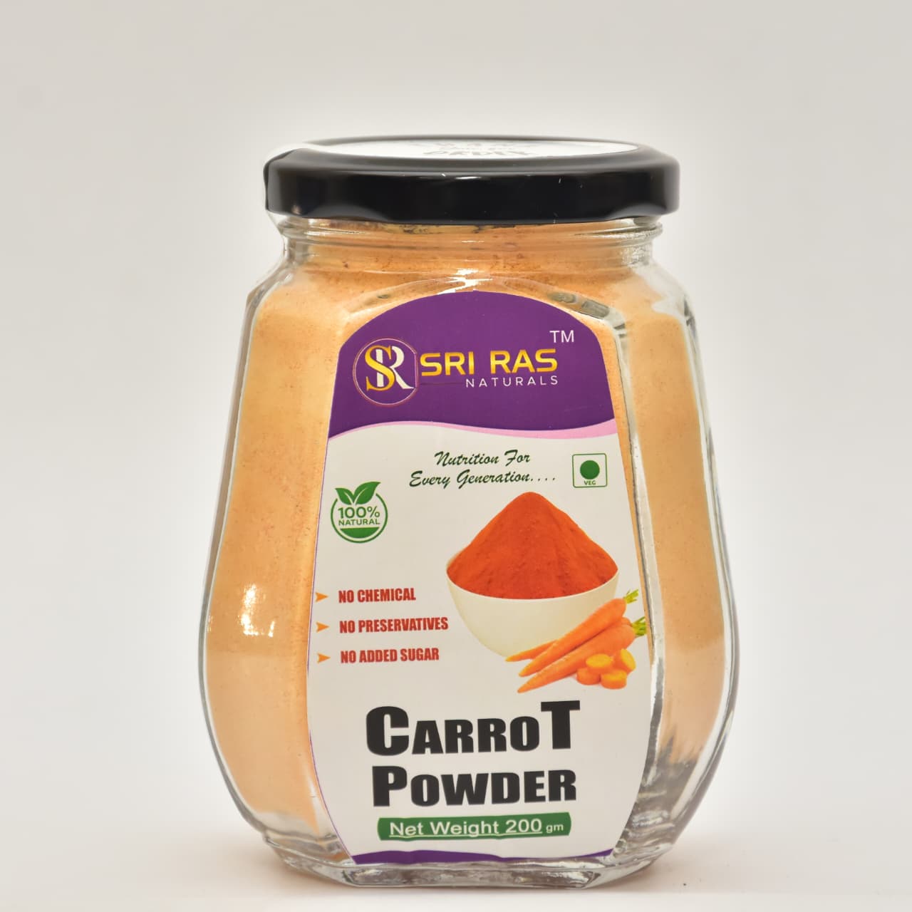 Carrot Powder (100% Natural & Chemical Free)